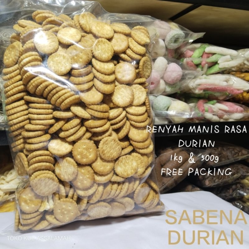 

Biskuit Sabena Rasa Durian 1kg / Biskuit Durian