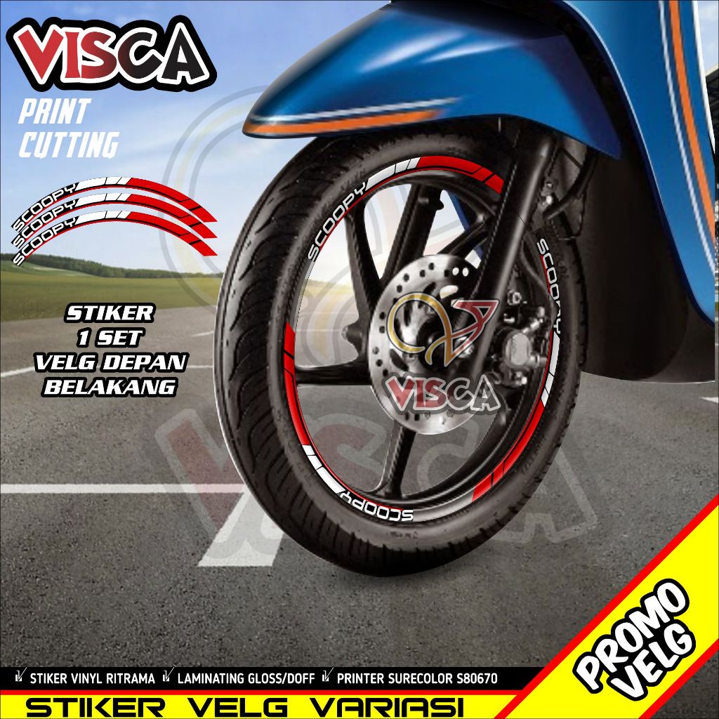 Stiker Velg List Velg Motor Stiker Velg Scoopy A03