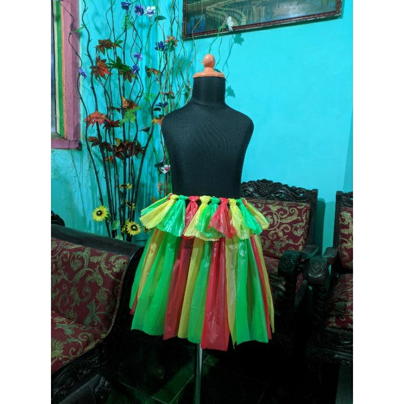 rok tutu plastik kresek/ costum/pelangi