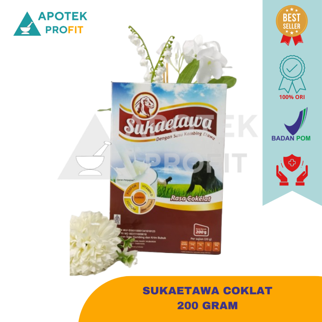 

SUKAETAWA COKELAT 200 GRAM/Susu kambing etawa tanpa pewarna,pemanis & pengawet buatan