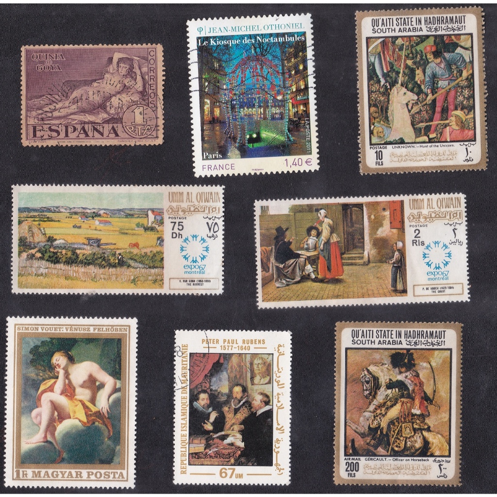 

PRANGKO BERBAGAI NEGARA TEMA LUKISAN KONDISI BELUM ADA CAP DAN SUDAH ADA CAP