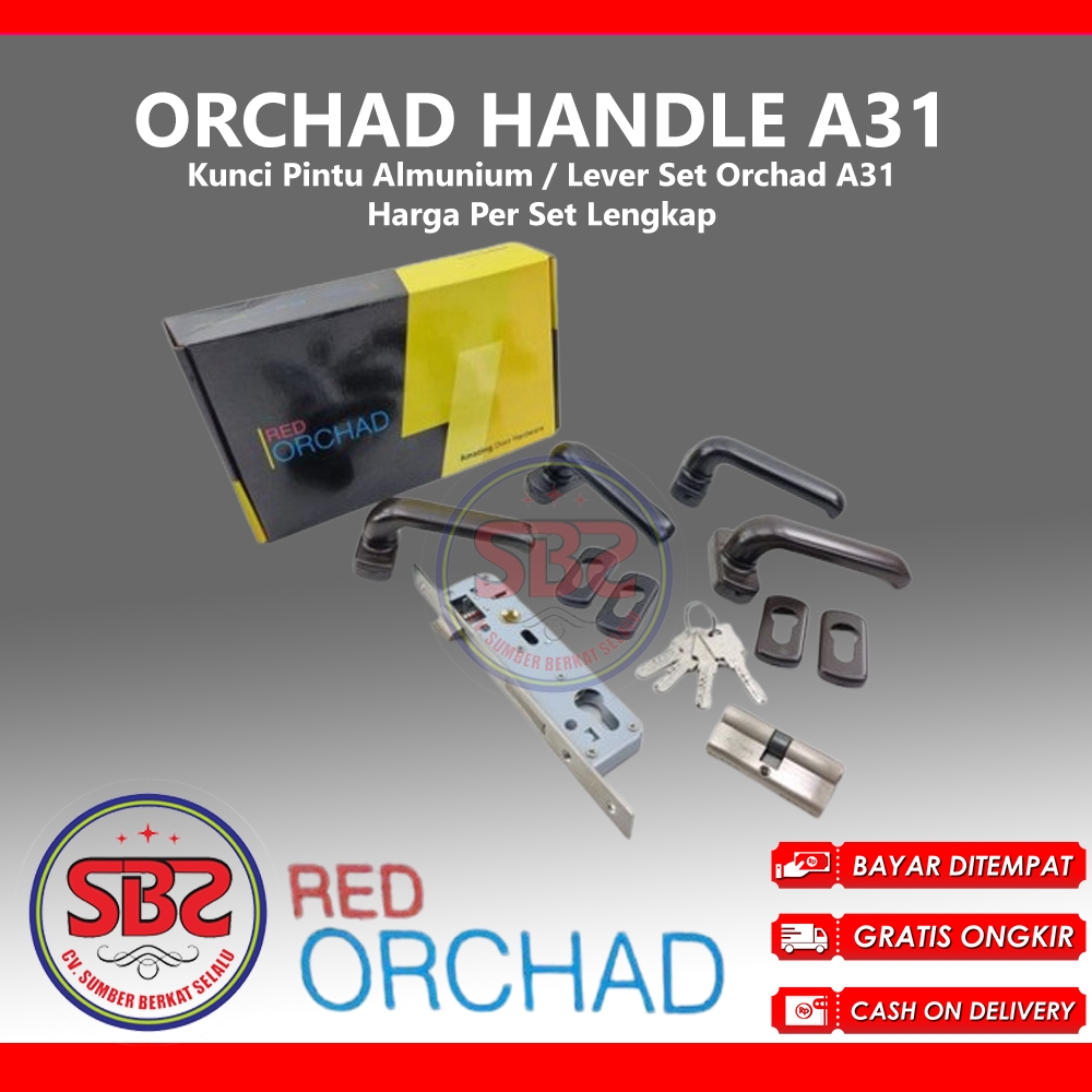 ORCHAD A31 - Kunci Pintu Aluminium Orchad A31 - Lever Set Orchad A31 / Kunci Pintu Almuni Orchad A31