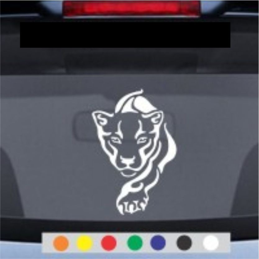 CUTTING STICKER KACA MOBIL MACAN TIGER STIKER MOBIL KEREN