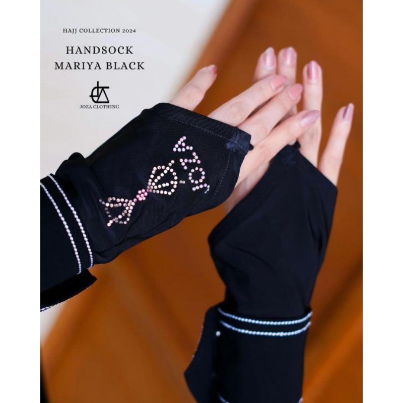 Handsock Mariya by Joza | Handsock Hitam | Handsock | Joza Clothing | D'Hijab of Mey