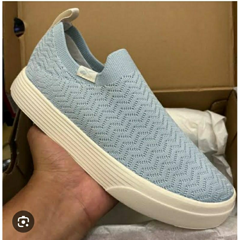 REEBOK ONLUX SLIP ON WOMEN FEMMES WALKING MARCHE SIZE 37.5/38/38.5 BLUE ORIGINAL BY SPORT STATION