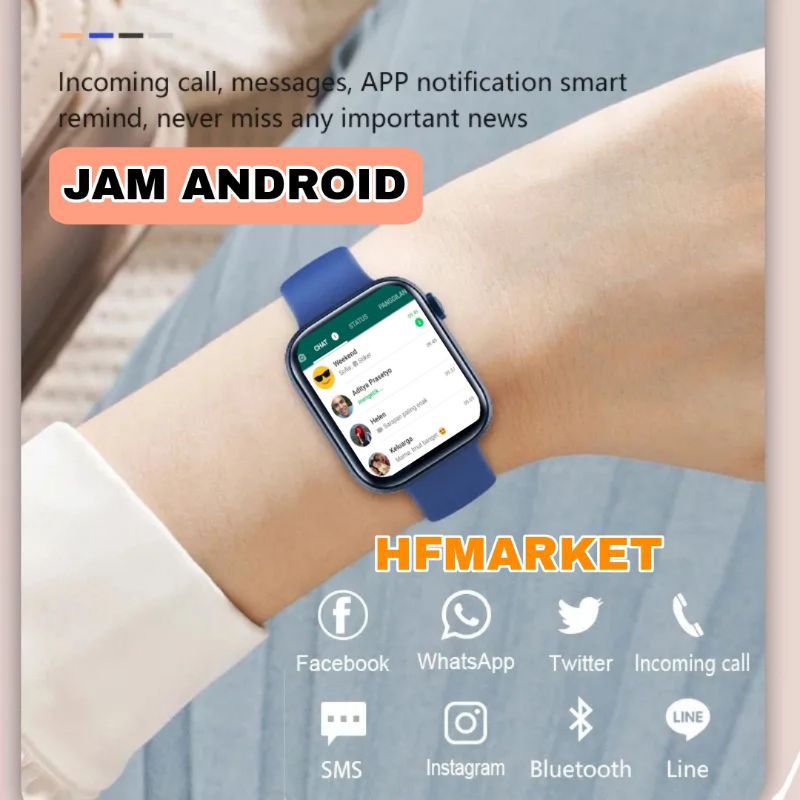 Jam Tangan Smartwatch Android Imo Jam Tangan PintarJam Tangan Monitor Kesehatan Monitoring Tidur Mon