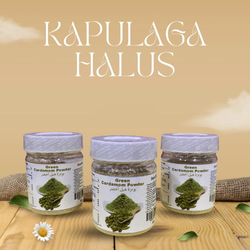 

BUBUK KAPULAGA HIJAU SUPER AROMA GREEN CARDAMOM POWDER 30gram