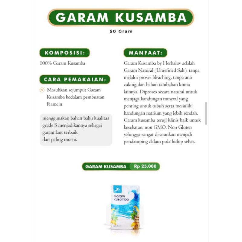 

Garam Kusamba kirim ke Pontianak