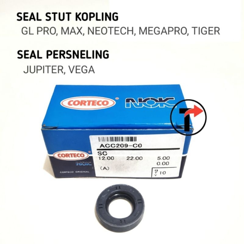 Seal Sil stut kopling GL pro, Gl max, neotech, Tiger, Megapro / Sil persneling Jupiter, Vega merk No