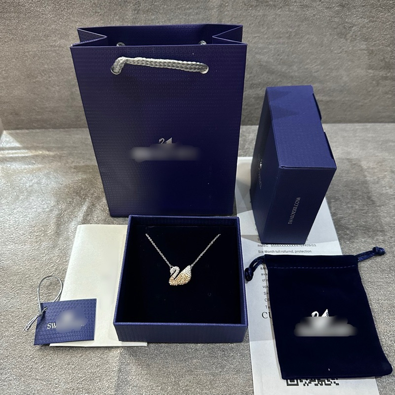 Swarovski SWAN WHITE GOLD - Kalung Swarovski 100% ORIGINAL