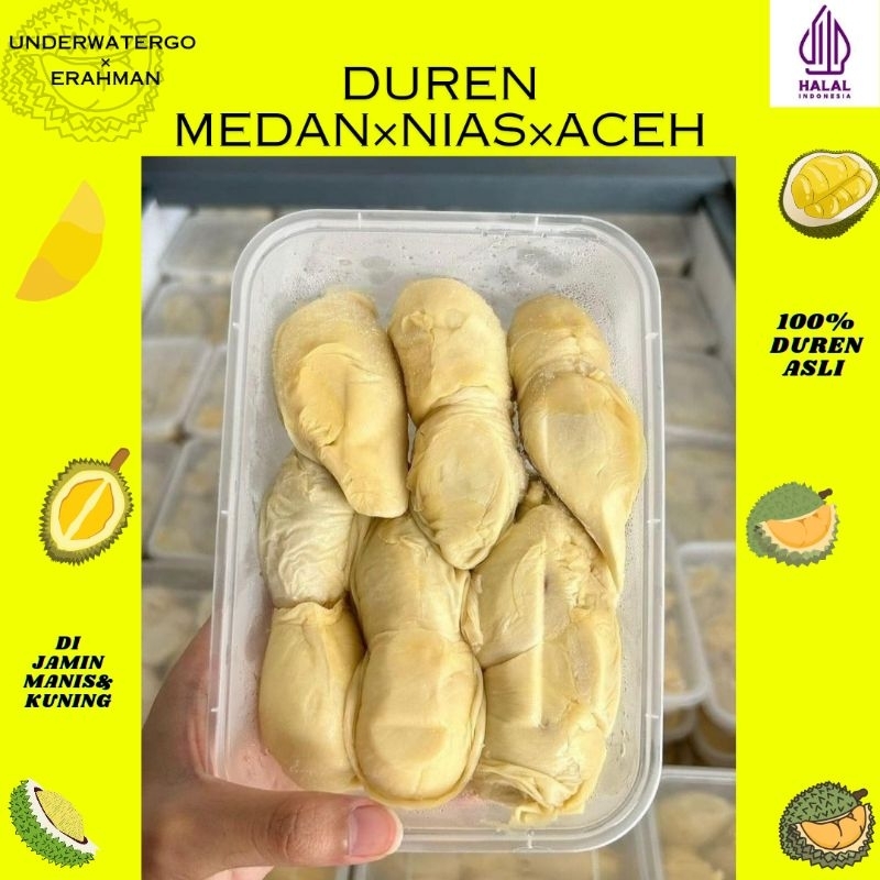 

DURIAN DUREN MEDAN ASLI PREMIUM GRADE AA DURPAS DENGAN BERAT +500GRAM