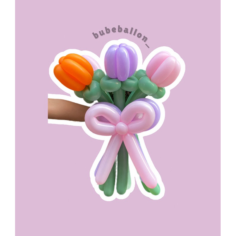 BOUQUET/BUKET/BUCKET BUNGA BALON (TULIP) CANTIK