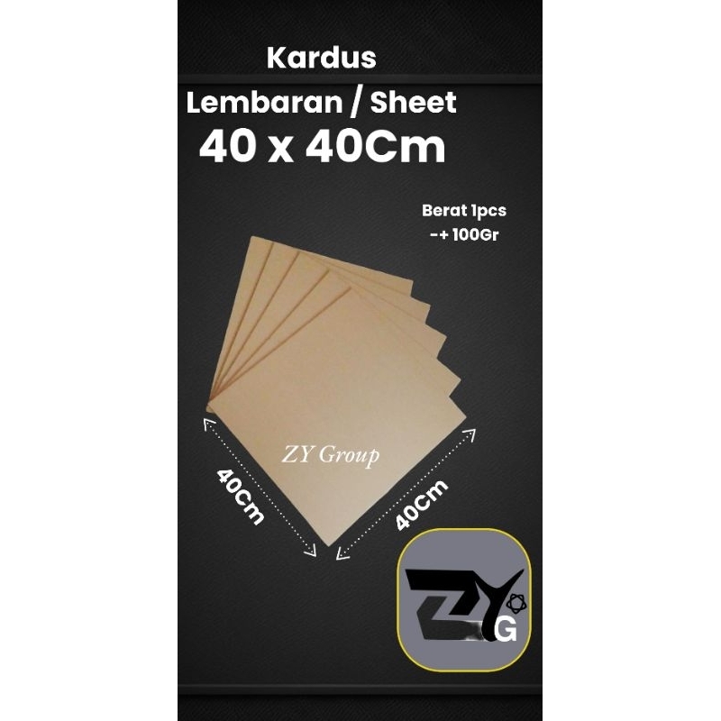 

KARDUS LEMBARAN / SHEET UK 40X40CM