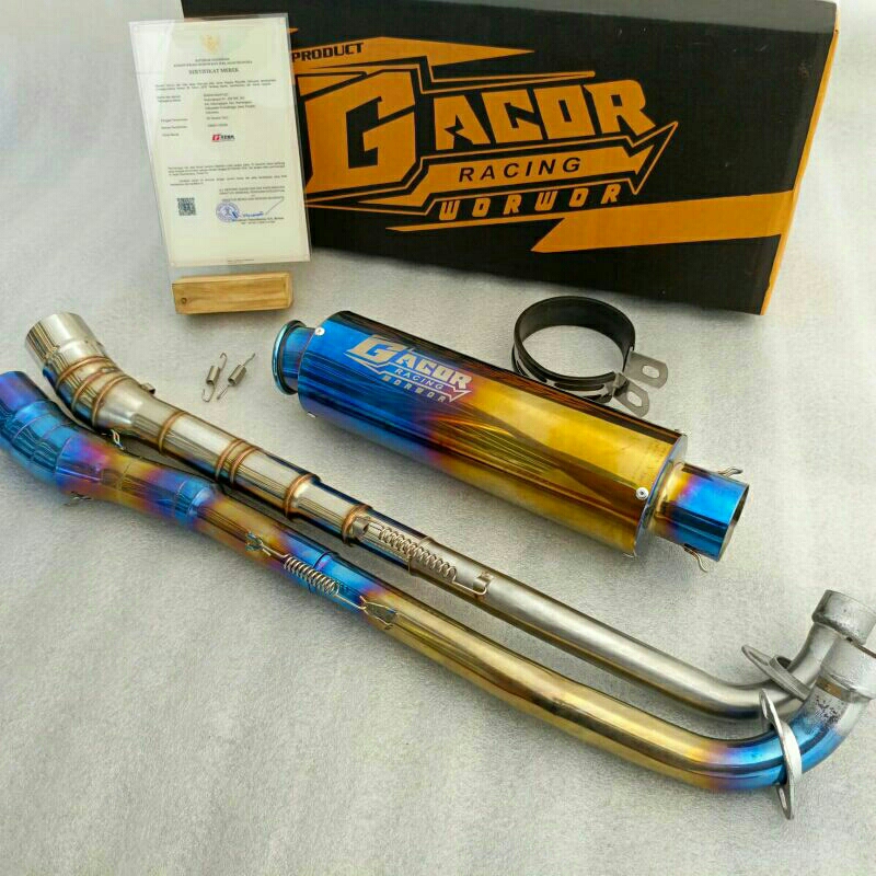 KNALPOT RACING GACOR MODEL DBS SUARA BAS ADEM FOR SUPRA X125 SUPRA 110 KHARISMA REVO ABSOLUT REVO LA
