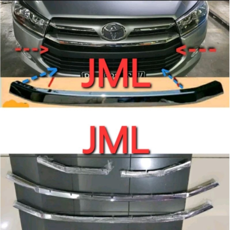 Paket list gril tengah dan bawah chrome Innova reborn 2016 - 2021.