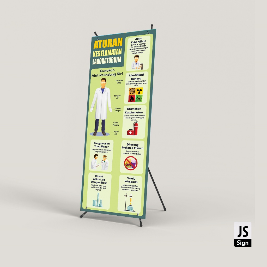 BANNER SAFETY K3 - ATURAN KESELAMATAN LABORATORIUM