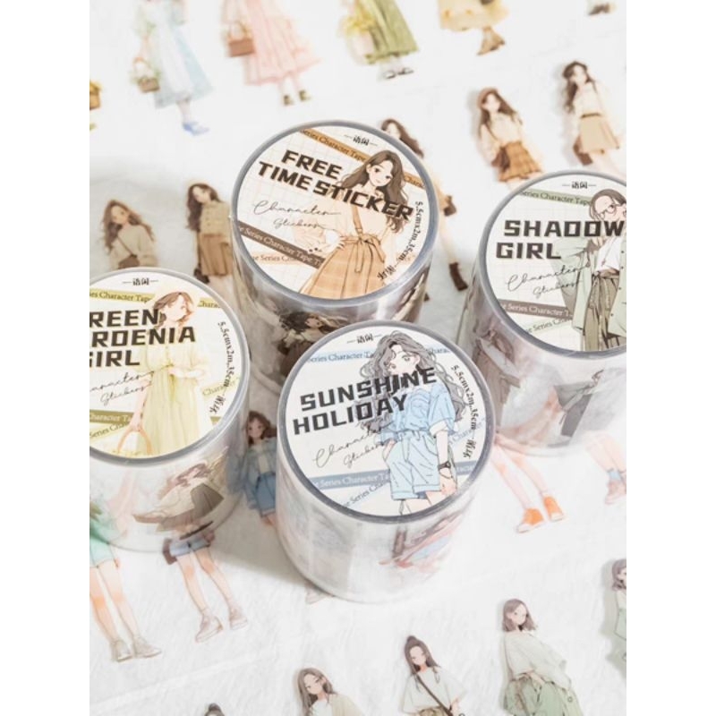 

1loop 35cm Stiker Washitape Sticker Roll Tape Teenager Fashion Orang Perempuan Cantik