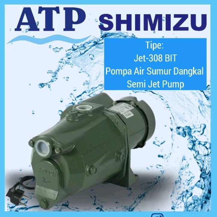 Shimizu Pompa Semi Jet Pump Pompa Sumur Dangkal Semi Jet 308