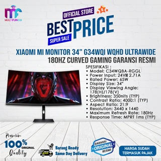 Xiaomi Mi Monitor 34" G34WQi WQHD Ultrawide 180Hz Curved Gaming