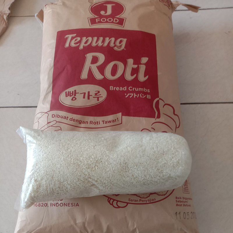 

j food tepung roti breadcrumbs putih repack 1kg