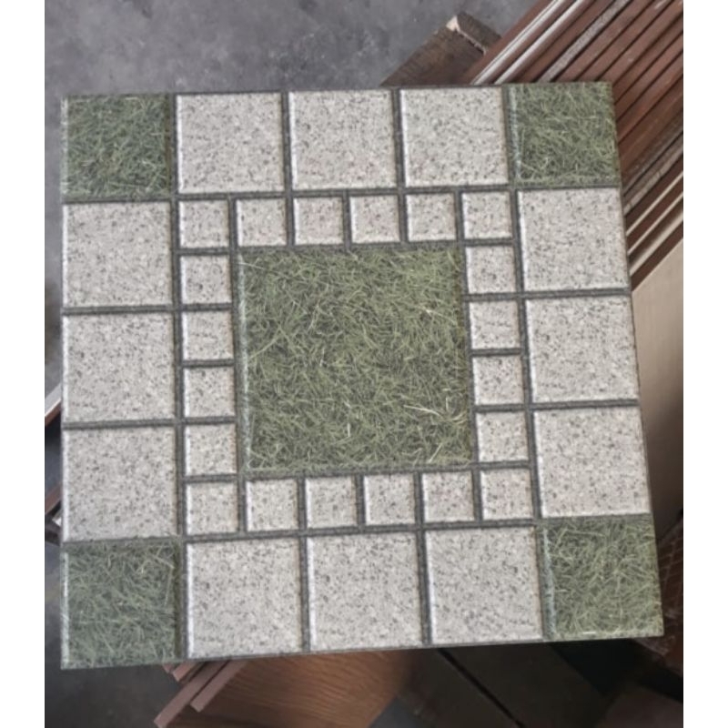 keramik kamar mandi teras garasi ruang cuci atena picasso Pogio MGS 40x40 motif batu rumput kasar
