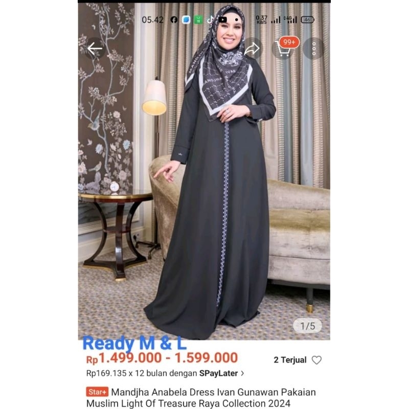 Mandjha Dress Ivan Gunawan Fashion Original Gamis Anabela Ready Size M & L, Ready Juga My Bella S,Ma