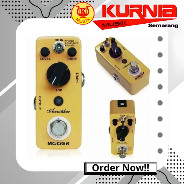 MOOER Acoustikar Acoustic Guitar Simulator Effect Pedal