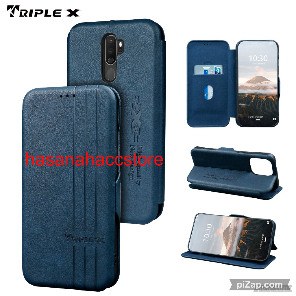 CASE UNTUK HP OPPO A9 2020 OPPO A5 2020 CASE FLIP KULIT DOMPET MOTIF LEATHER WALLETE
