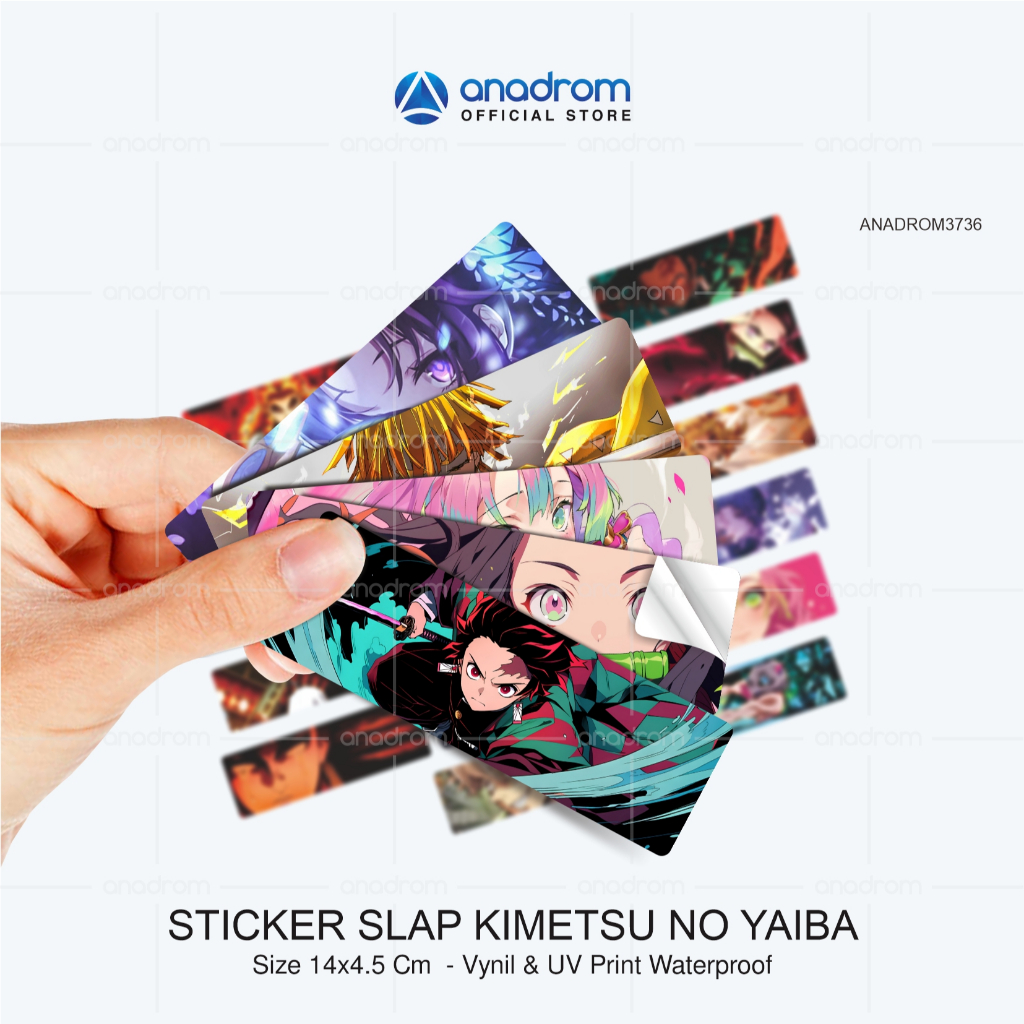 

Stiker Slap Kimetsu No Yaiba | Stiker Slap Character Anime Kimetsu No Yaiba Waterproof | Stiker Slap Anime | Stiker Slap 1 Pack Isi 4 Pcs | Size 14x4.5 Cm | Anadrom 3736