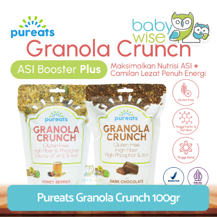 

Pureats Granola Crunch 100gr - ASI Booster Plus Sereal Sarapan Sehat