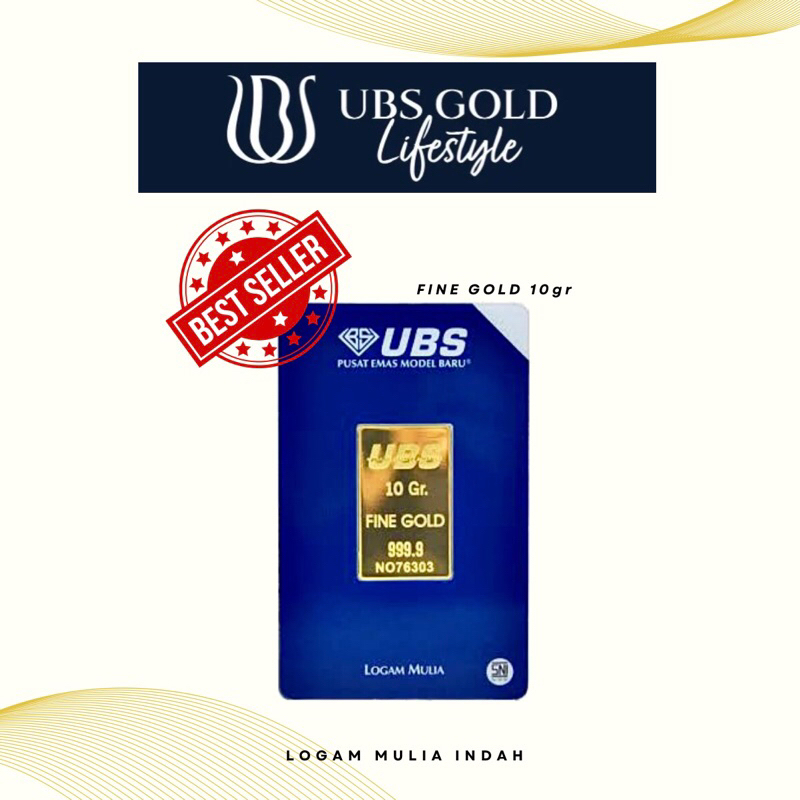 Logam Mulia Emas 10 GR/gram batangan SNI bersertifikat