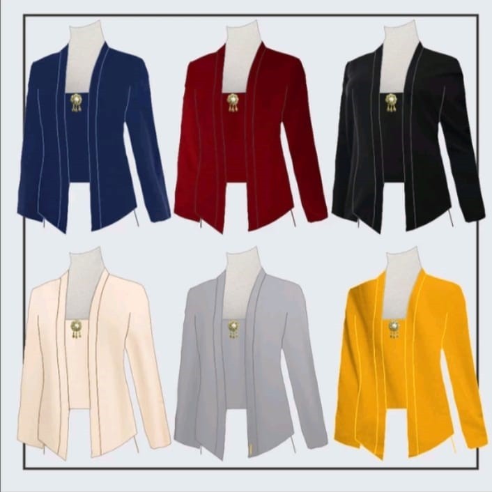 KUTU BARU POLOS | KEBAYA MODERN | KUTU BARU WANITA MOSCREPE KATUN WOLFIS