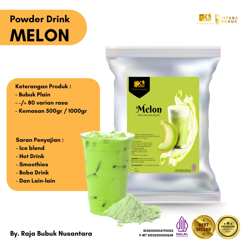 

Bubuk Minuman Melon Bubuk Minuman rasa Melon Serbuk Minuman rasa Melon Powder Drink rasa Melon