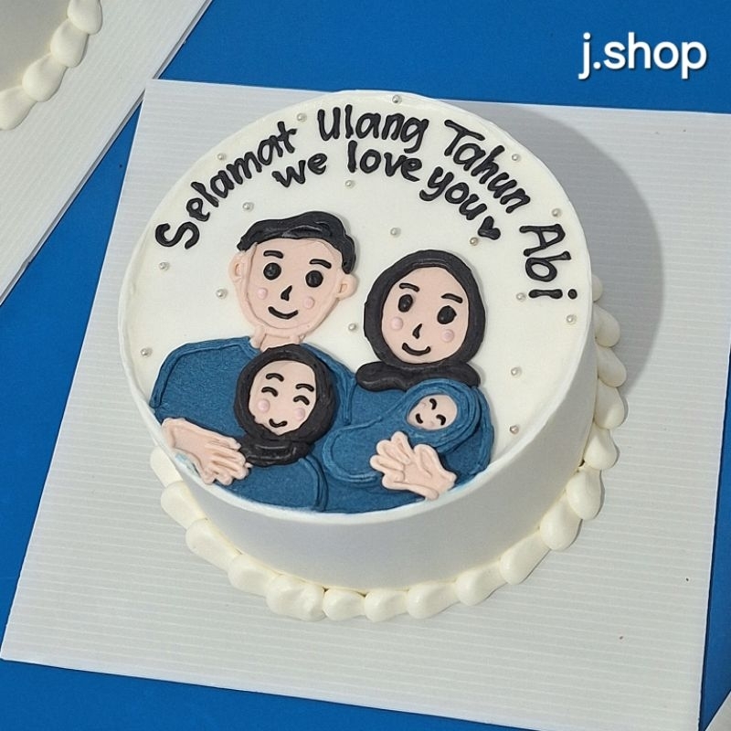 [D12cm] Custom Cake Jakarta | Birthday Cake | Lettering Cake | Korean Cake [Baca Deskripsi]