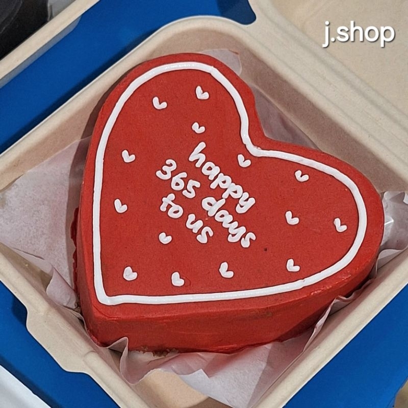 [D12cm] LOVE Custom Cake | Bento Cake jakarta | korean Cake | Birthday Cake [Baca Deskripsi]