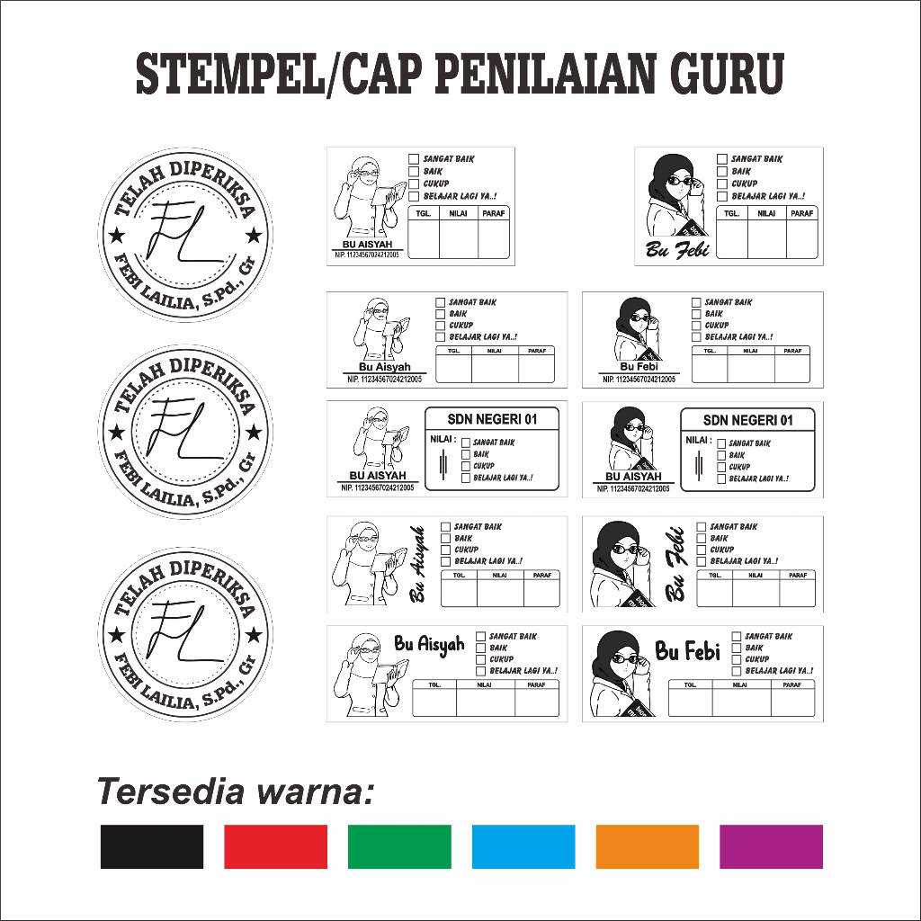 

Cap Nilai Guru | Stempel Penilaian Guru | Stempel Flash