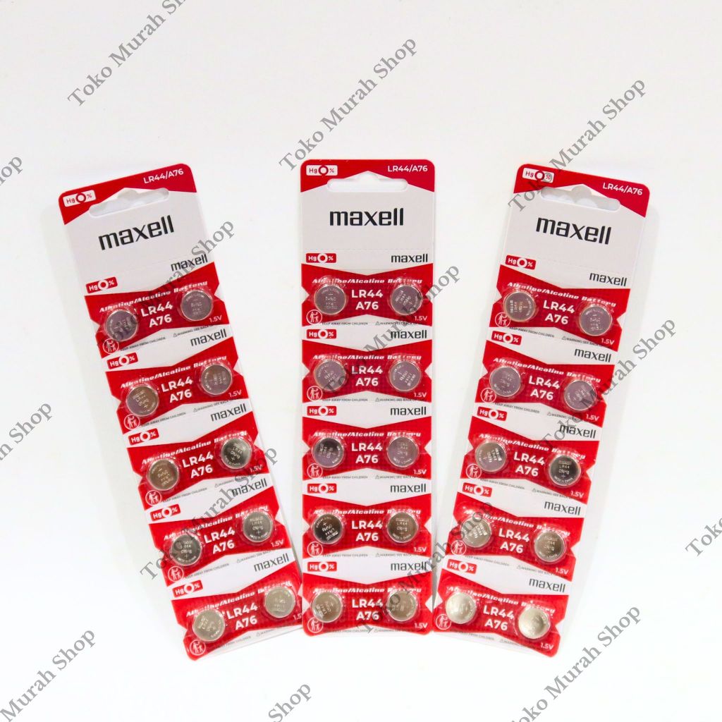 Baterai Maxell LR44 / Baterai Kancing Maxell LR44 - Original