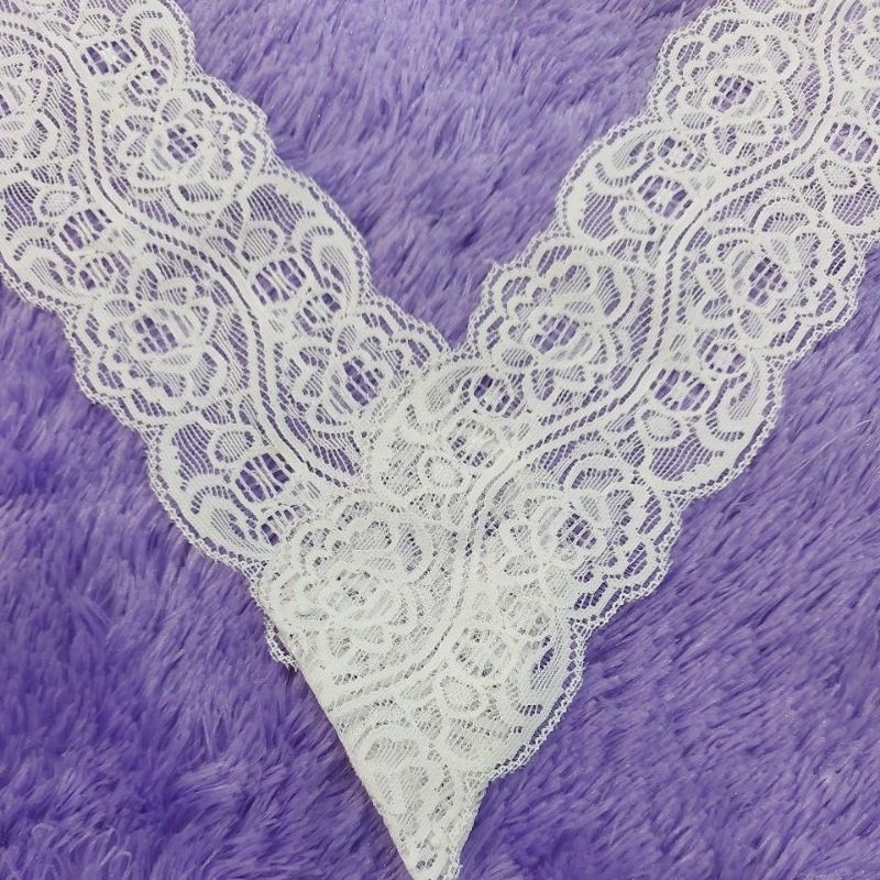 Renda Karet Elastis Putih Lebar 7,5cm METERAN