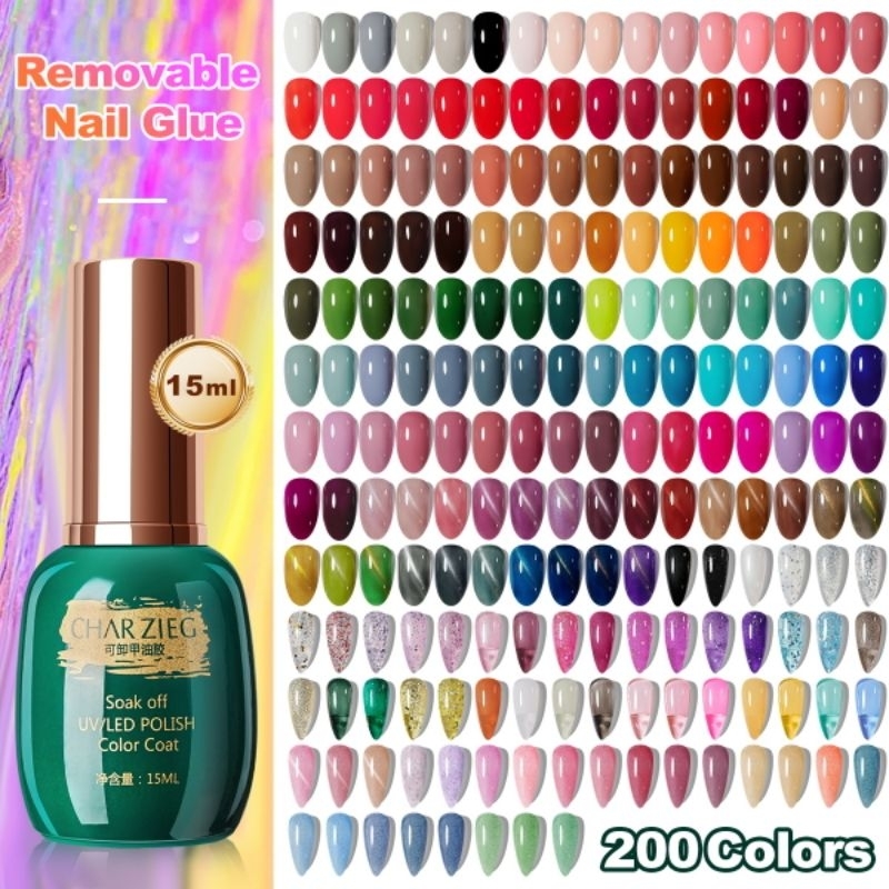 01-50 kutek gel Charzieg / kutek gel uv light / kutek gel nail art charzieg 200 warna