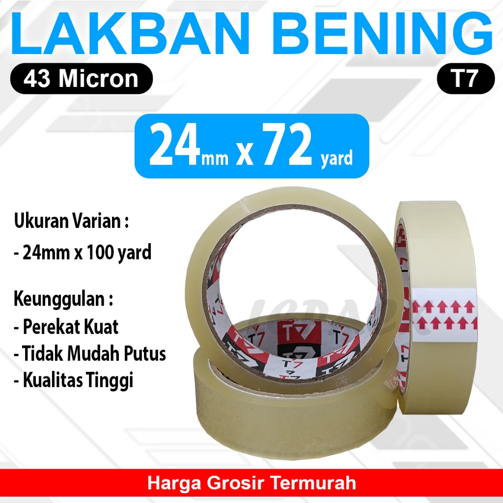 

Selotip Bening 24mm x 72 yard Isolatip 43 MICRON KUAT TEBAL (PCS)