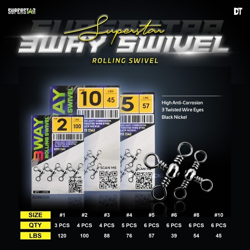 CROSSLINE/TRI WAY/3 WAY/THREE WAY SWIVEL P120