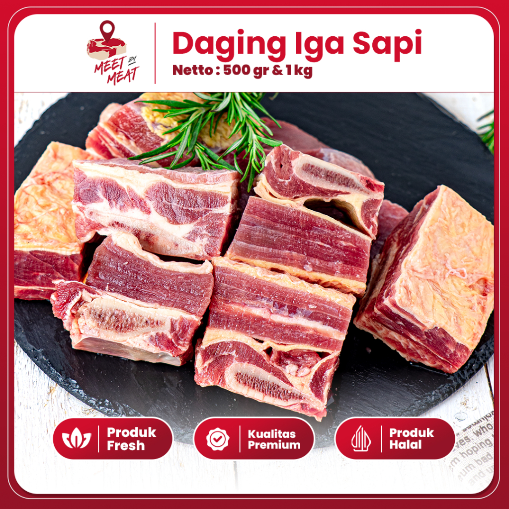 

Daging Iga Sapi Beef Short Ribs Bagian Tulang Rusuk Tebal Juicy Gurih Kualitas Terbaik Meetbymeat