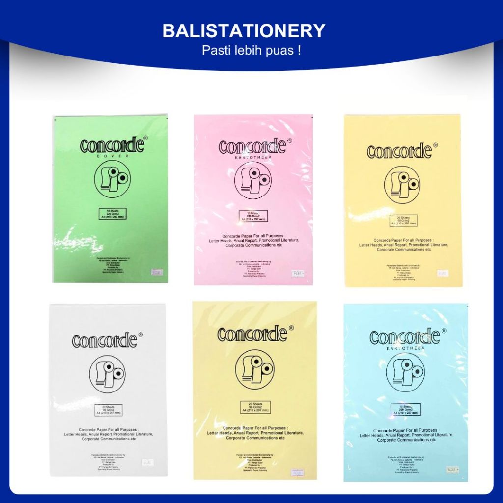 

Kertas Concorde F4 Polos / Garis isi 10 lembar