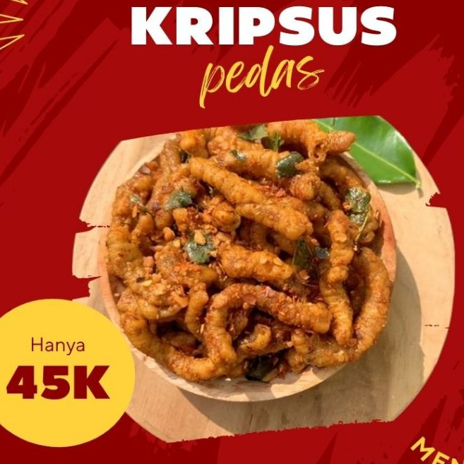 

Kripsus Pedas - Kripik usus crispy
