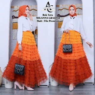 (ROK TUTU MILANNA GRADASI)ROK TUTU REMPEL 3WARNA/ROK TUTU LILE PREMIUM/ROK TUTU ANAK+DEWASA