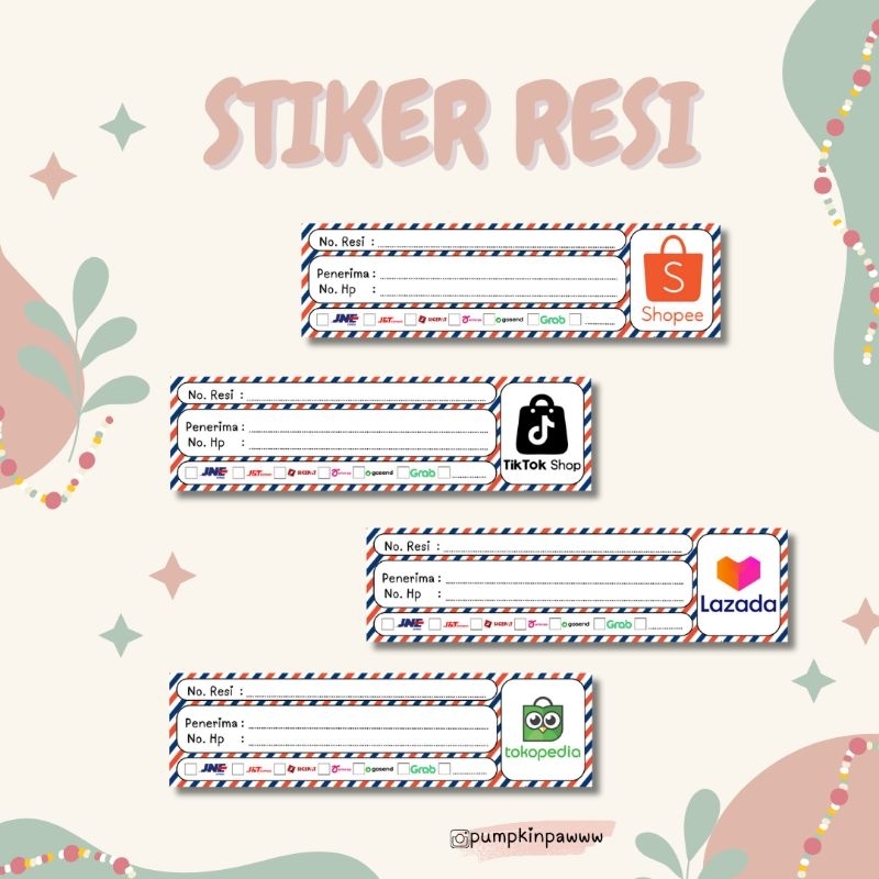 

(100pcs)Stiker Resi - Stiker Label Pengiriman Olshop - Sticker Matte