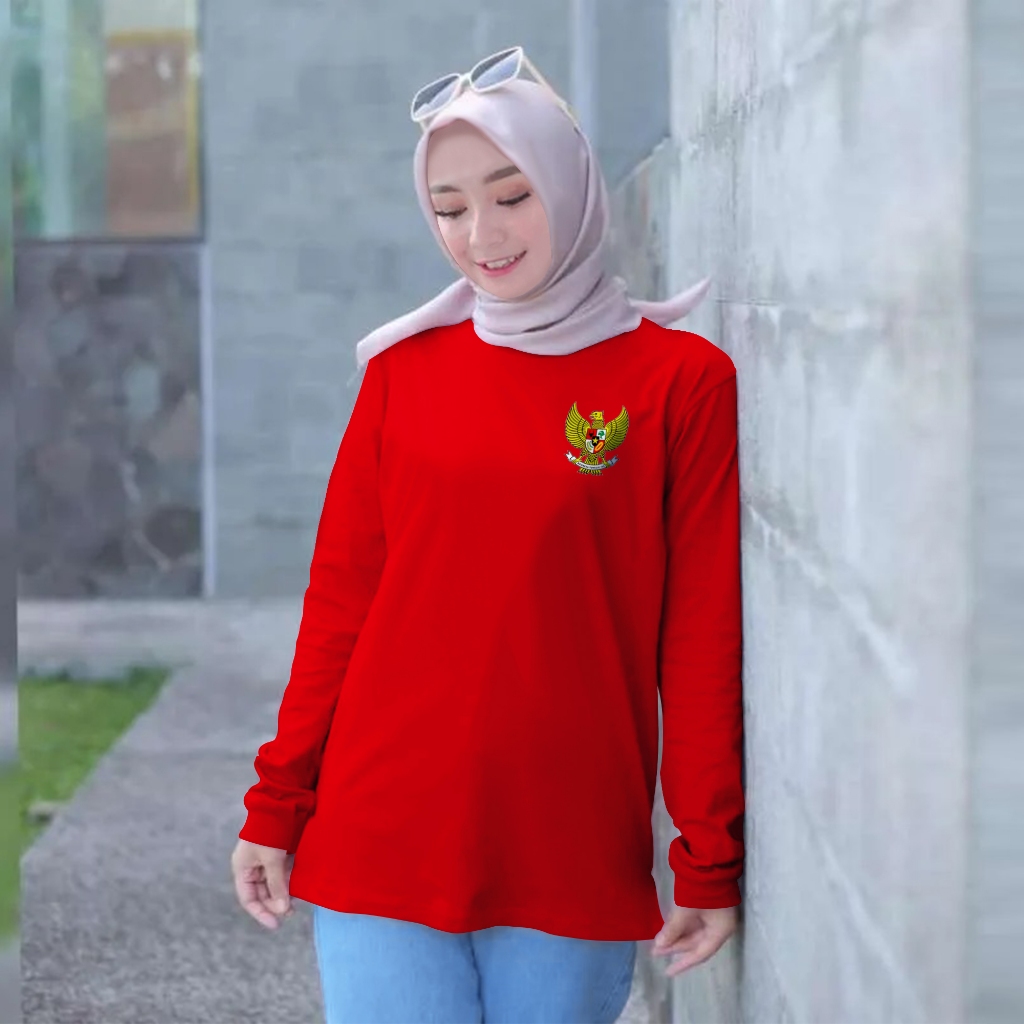 Tisert Kemerdekaan 2025 Atasan Perempuan 80Th Dirgahayu Bahan Adem Baju Oblong Merdeka Hutri 17An Se