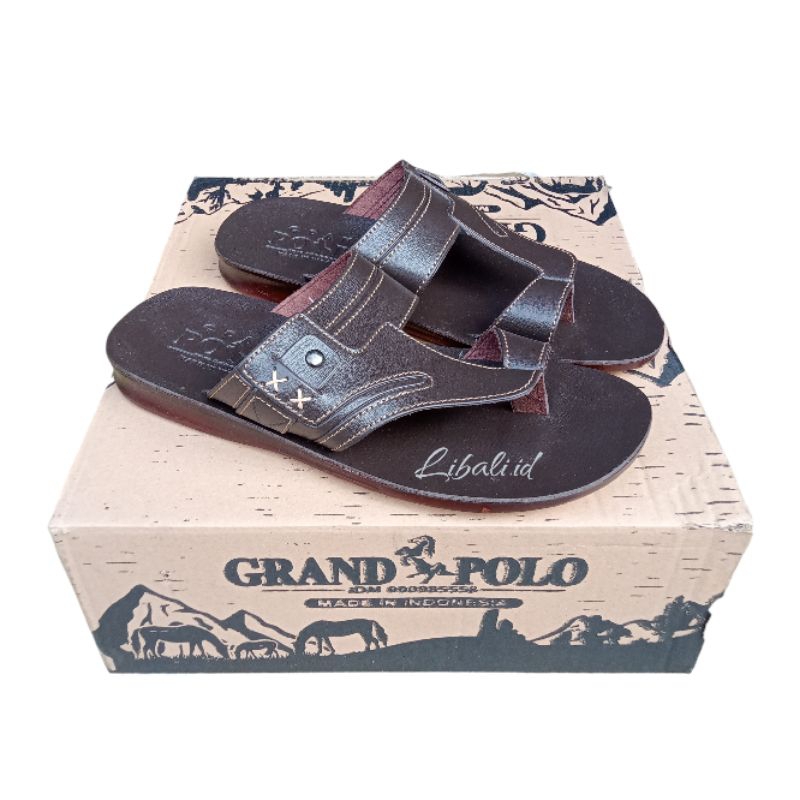 Sandal pria GRAND POLO jepit jempol kulit asli original classic series sandal kulit pria grand polo 