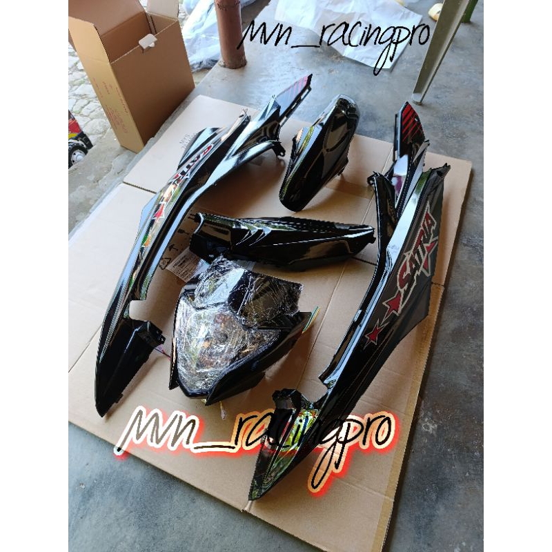 Paket cover body bodi dek fullset non sayap plus sticker SUZUKI SATRIA F FU FL FACELIFT bintang mera