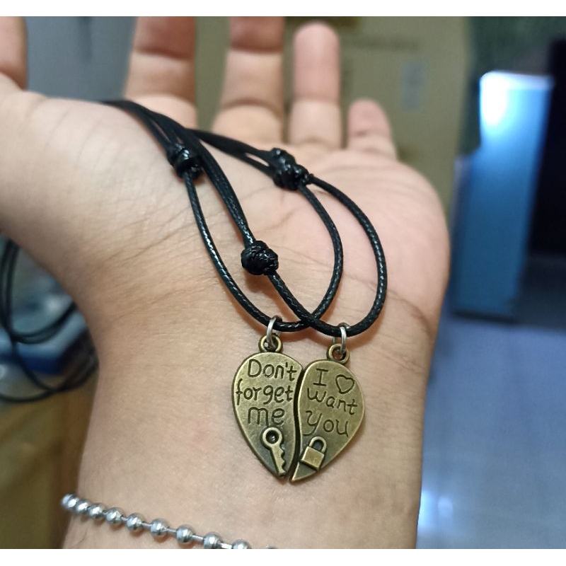 Kalung Tali Couple Love (Dapat 1 Pasang)
